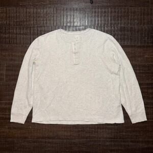 Y2K GAP Gray Henley Button Up Shirt